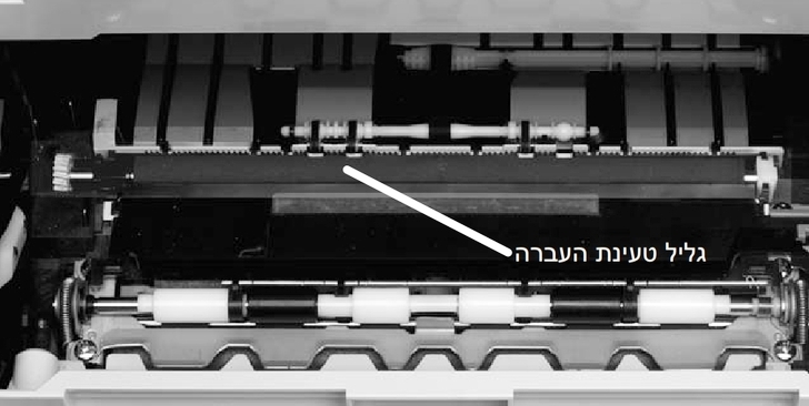 צילום של גליל טעינת העברה במדפסת לייזר
